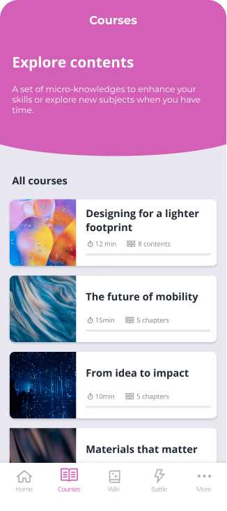 Learning path list